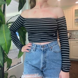 Off the Shoulder Crop Top